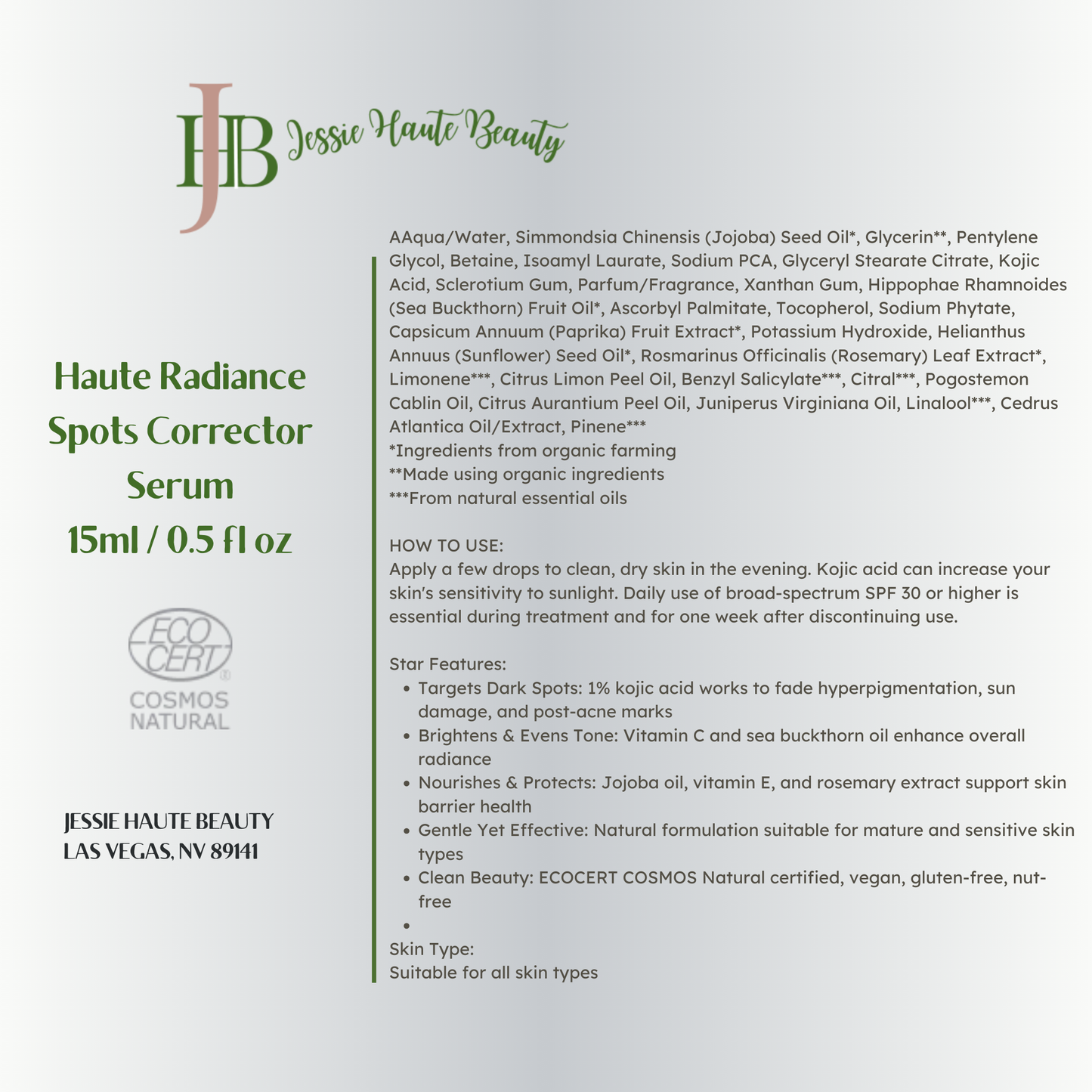 Haute Radiance Spots Corrector Serum 15ml / 0.5 fl oz