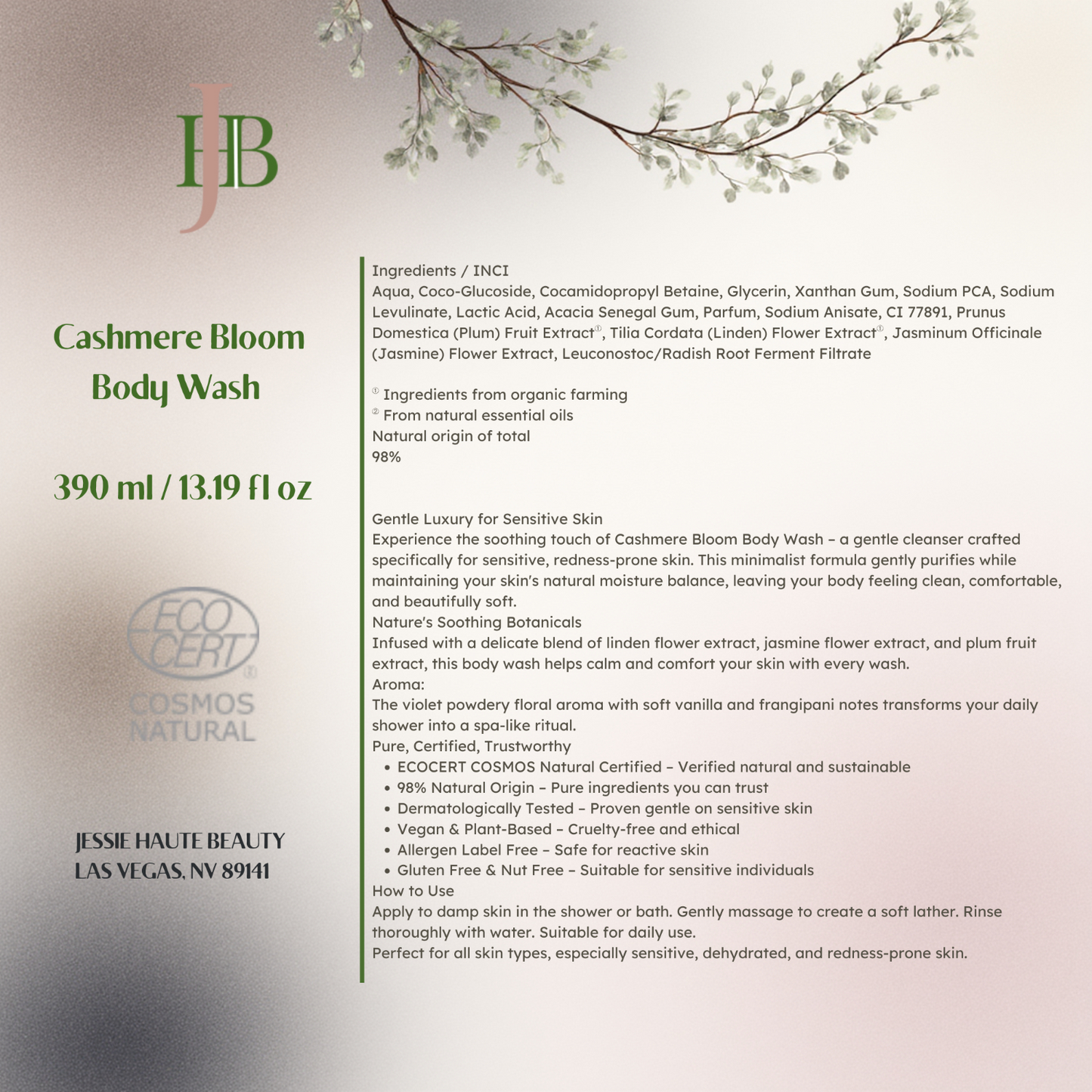 Cashmere Bloom Body Wash 390 ml / 13.19 fl oz