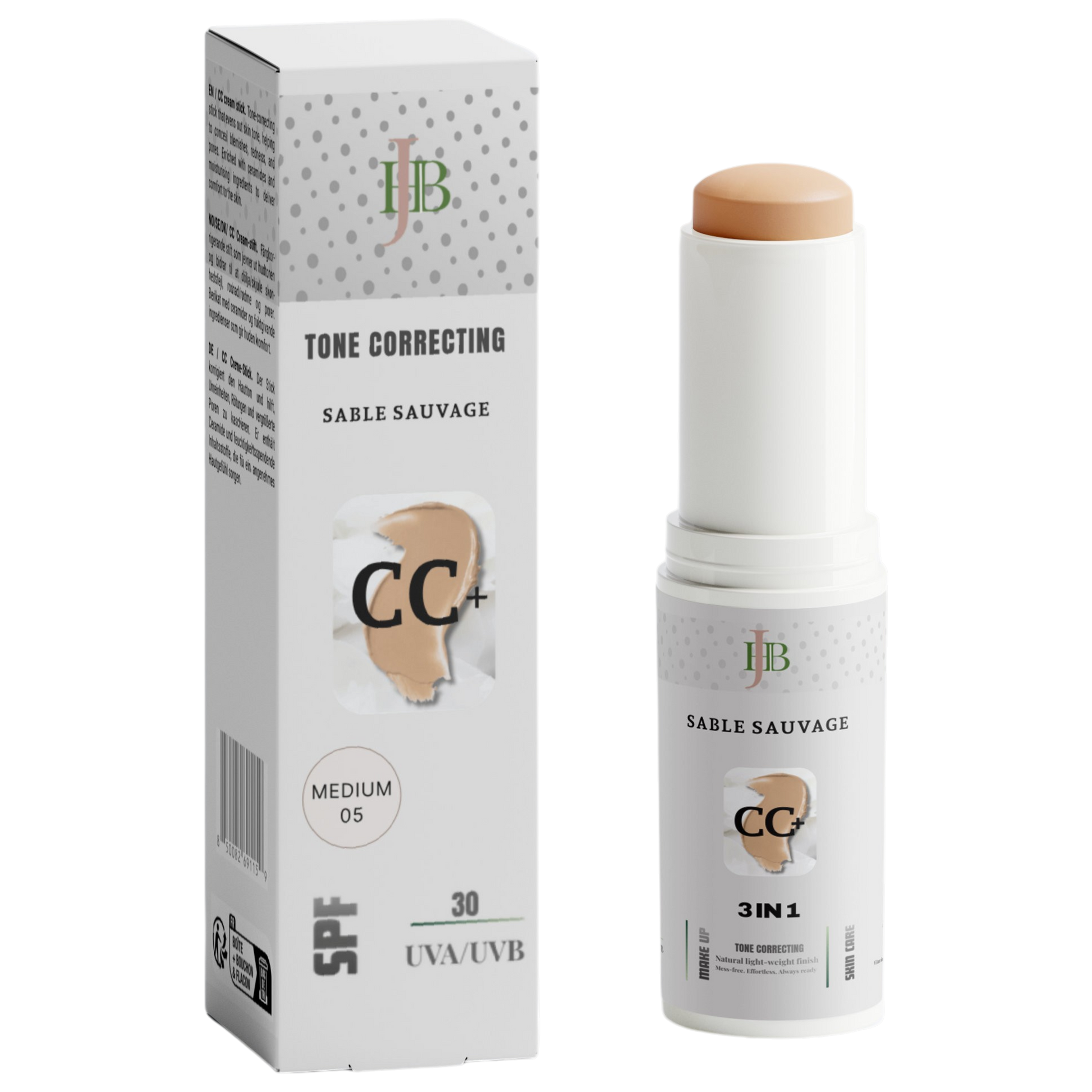 CC+ stick and packaging with 'JB' branding on a white background