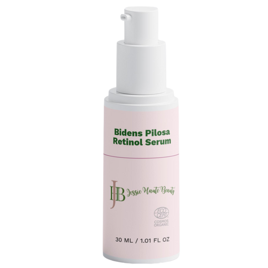 Jessie Vante Beauty Bidens Pilosa Retinol Serum bottle on a white background