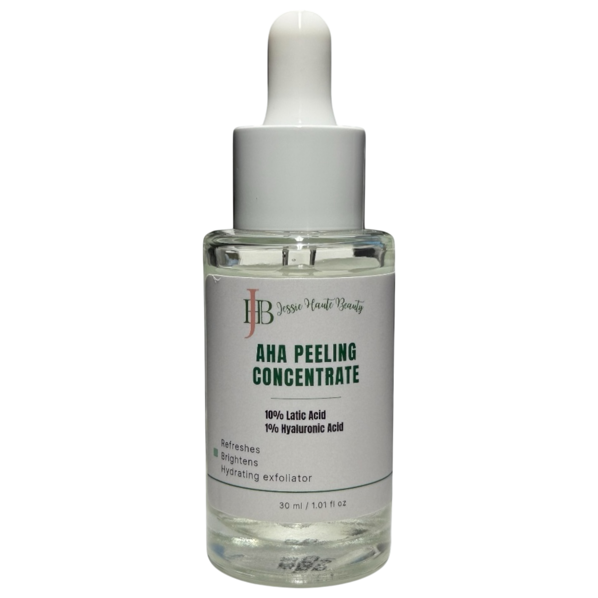 Bottle of AHA Peeling Concentrate with dropper on a white background