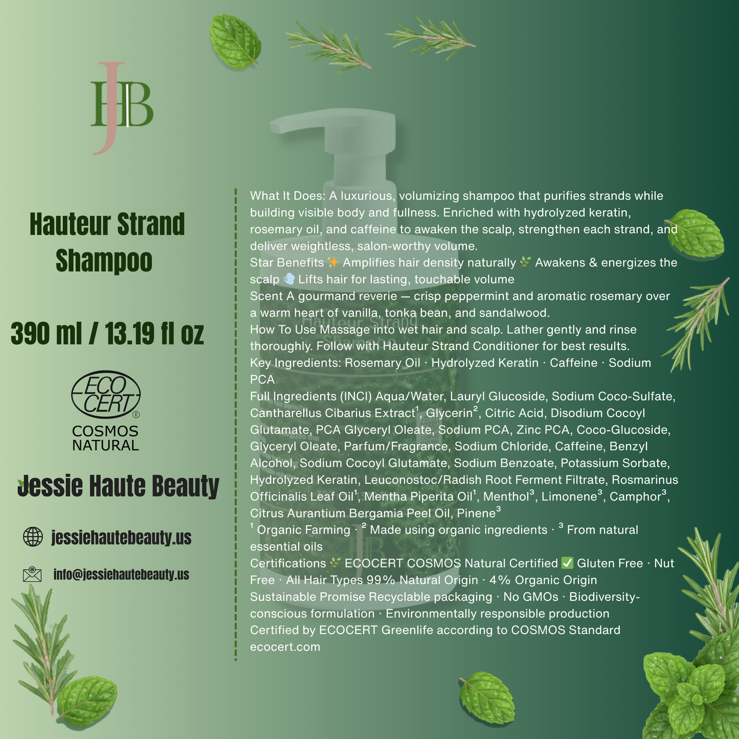 Hauteur Strand Shampoo 390 ml / 13.19 fl oz