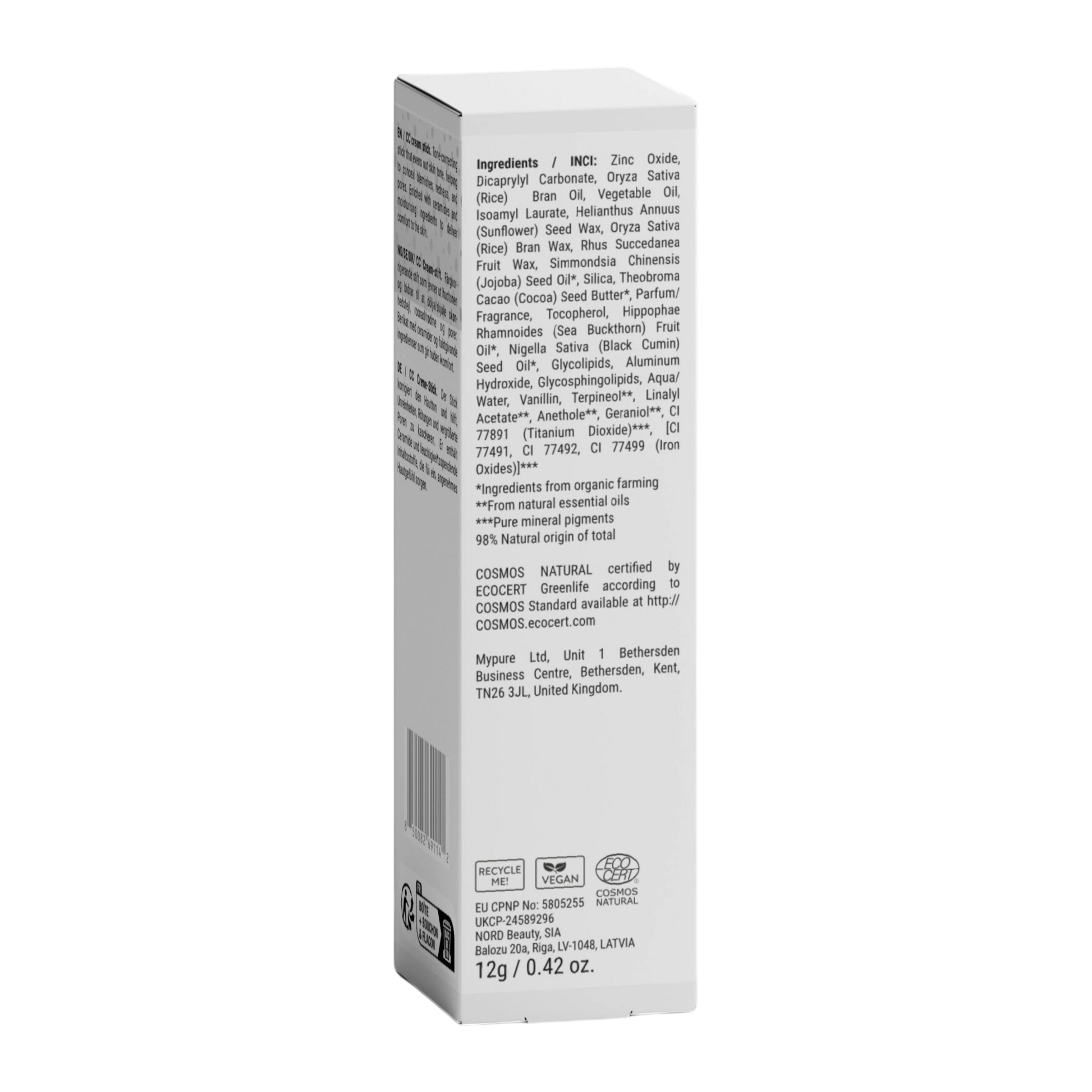 Back view of a skincare product packaging with text and branding.