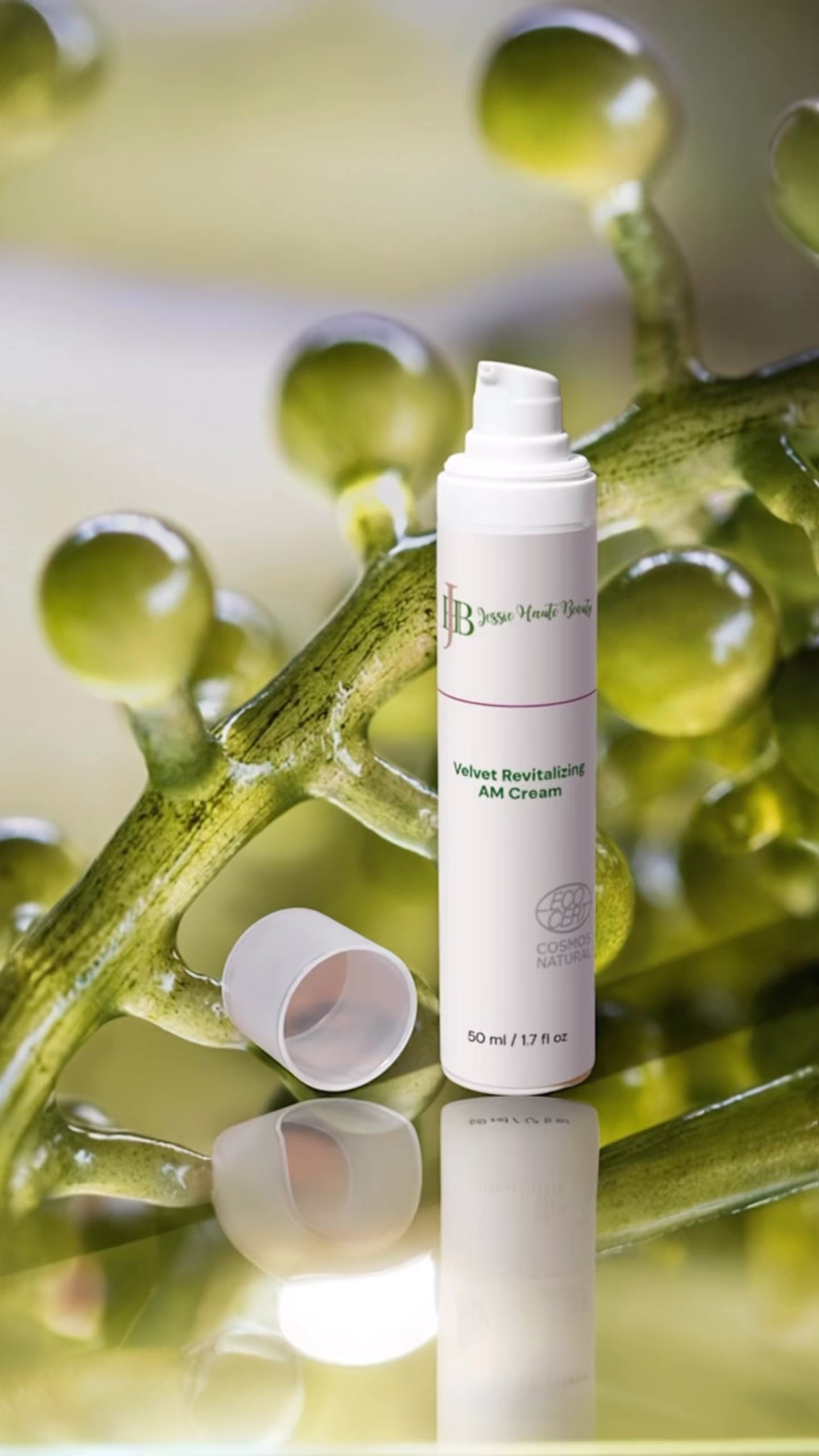Load video: Video showcasing Alteromonas Ferment Extract, a natural marine ingredient in our ECOCERT-certified skincare